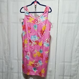 Liz Claiborne Multi-colored Purple and Blue Size 6 Floral Dress